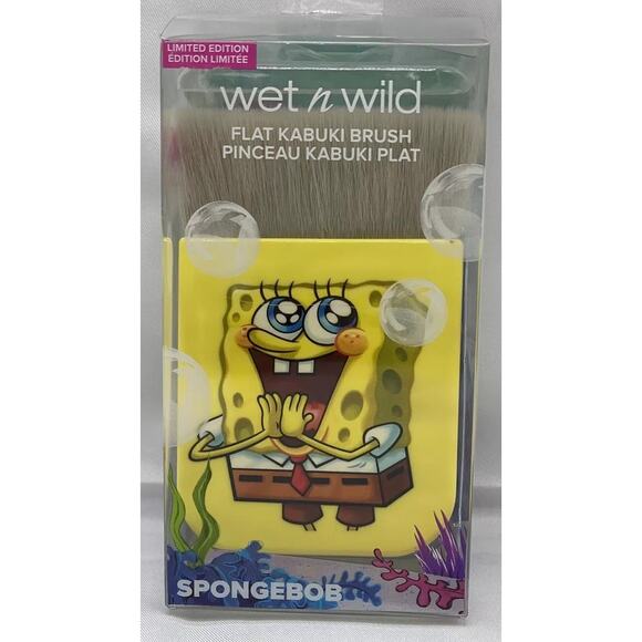 New Wet n Wild SpongeBob Nickelodeon Flat Kabuki Makeup Blending Brush - Picture 1 of 4